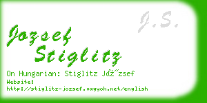 jozsef stiglitz business card